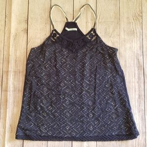 Navy blue women's tank top